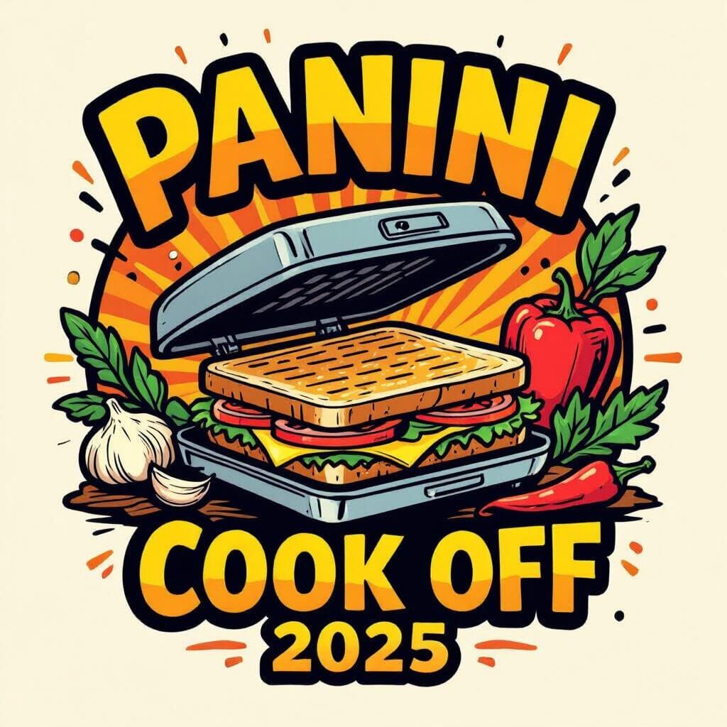 Panini Cook Off 2025 Logo in Abstract Style