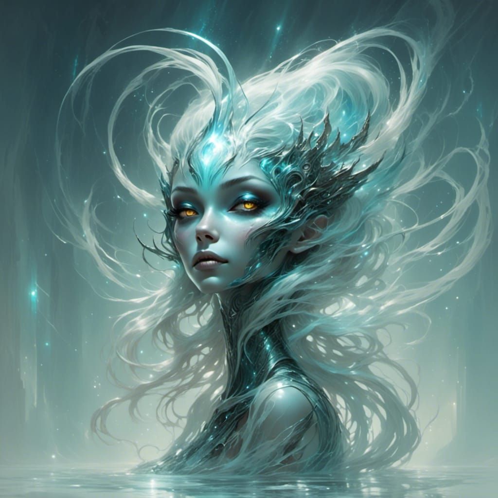 Ethereal Wisp Creature Radiating Light