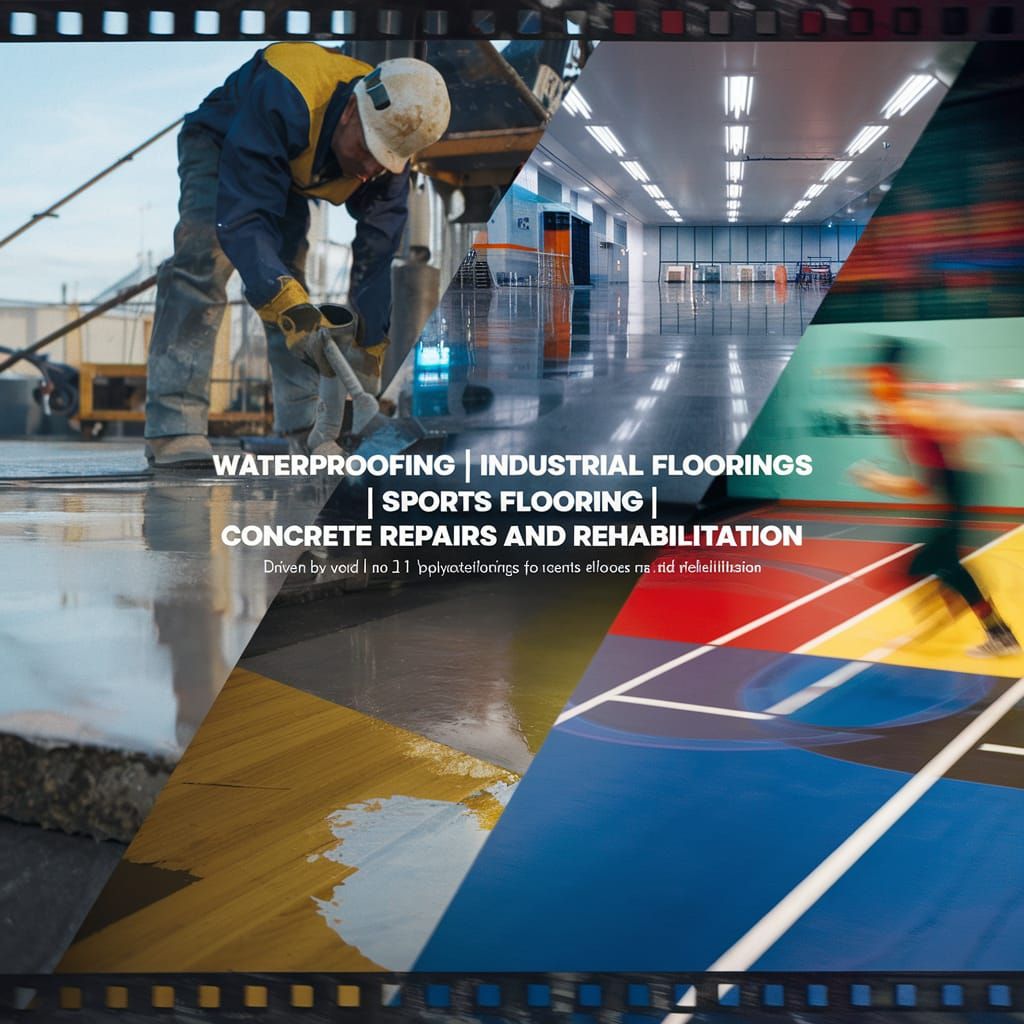 Elegant Split-Screen Composition of Industrial and Sports En...