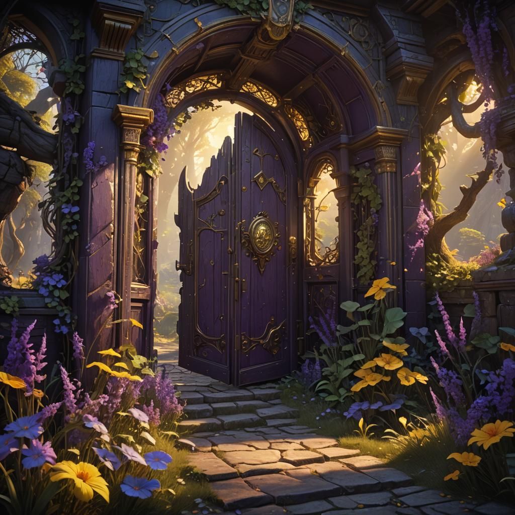 Fantasy Realm Gateway in Dark Elegance
