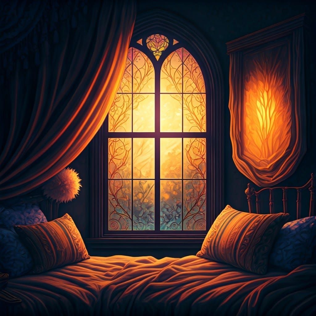 Mystical Victorian Mansion Illuminates Moonlit Garden