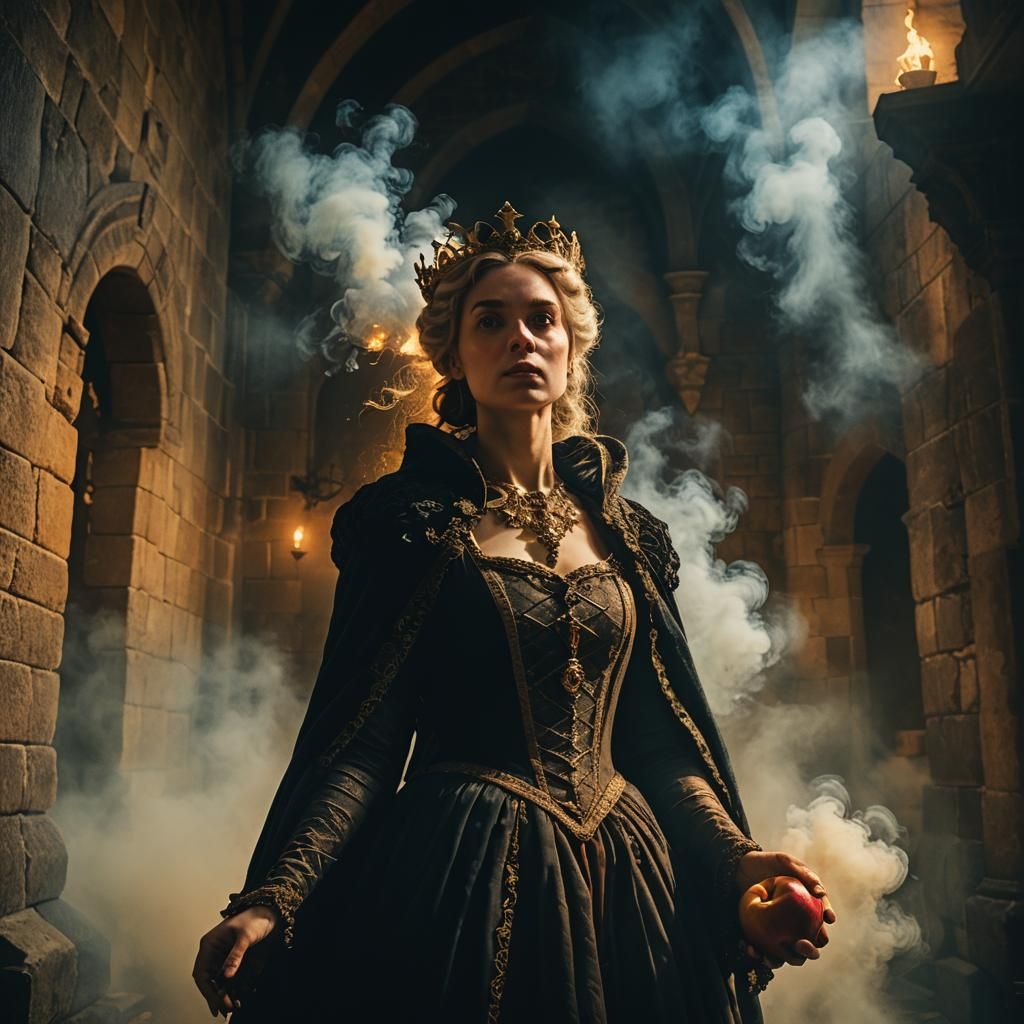 Medieval Queen With Poisoned Apple, Cinematic Still