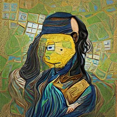 Mona Lisa in Van Gogh Style