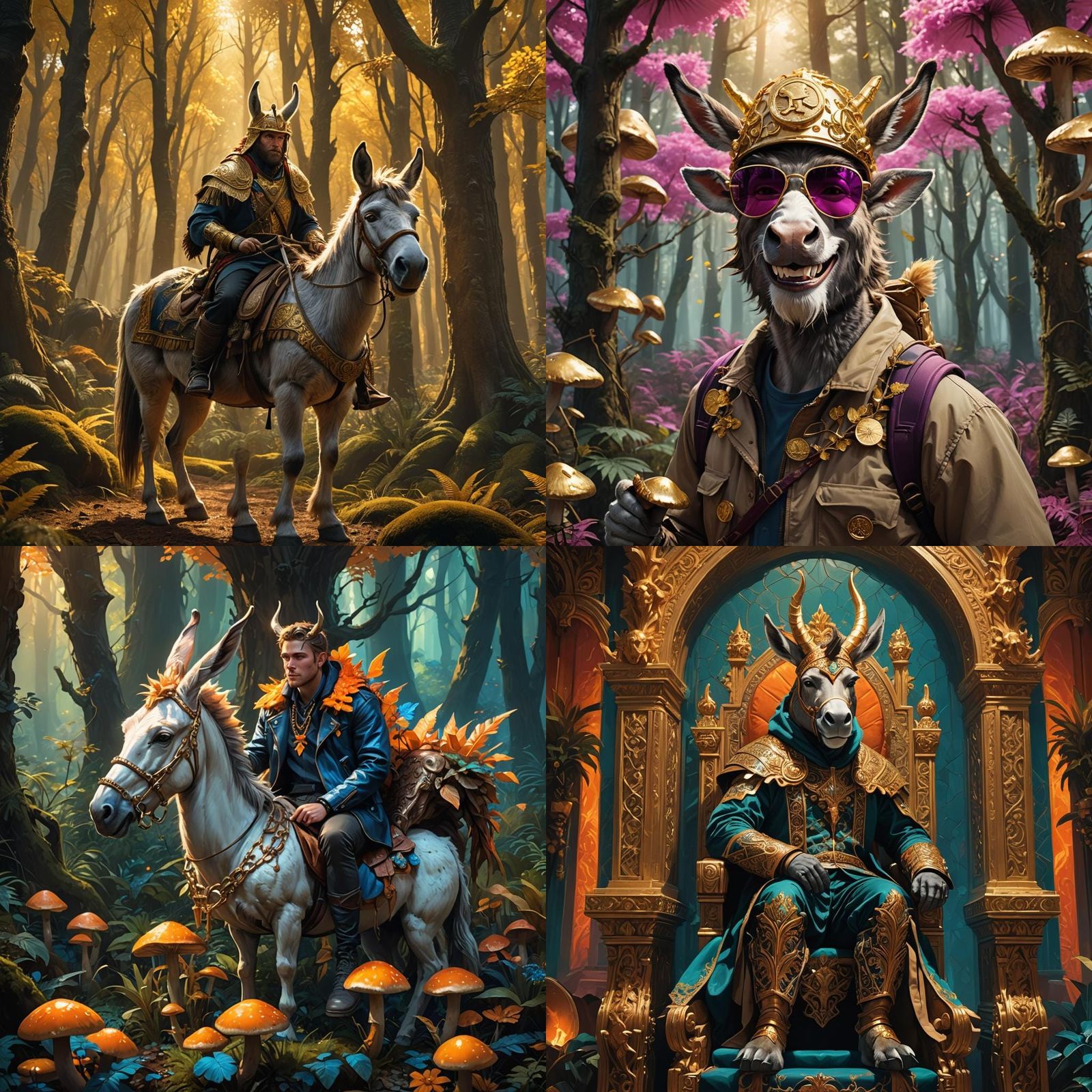 Mr Beast and Donkey Fusion: Detailed Matte Painting