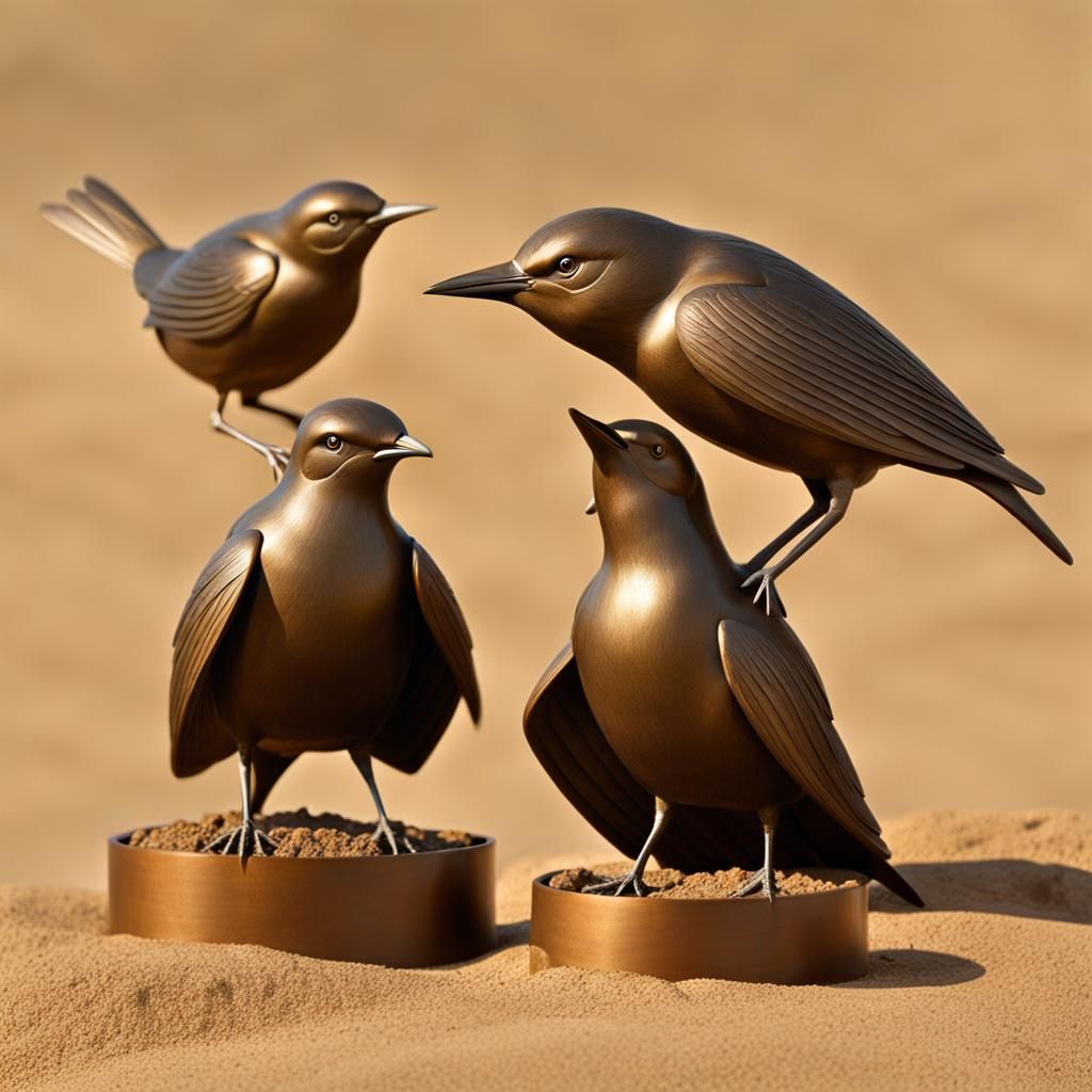 Birds and Bronze Burrows, Abstract Expressionism