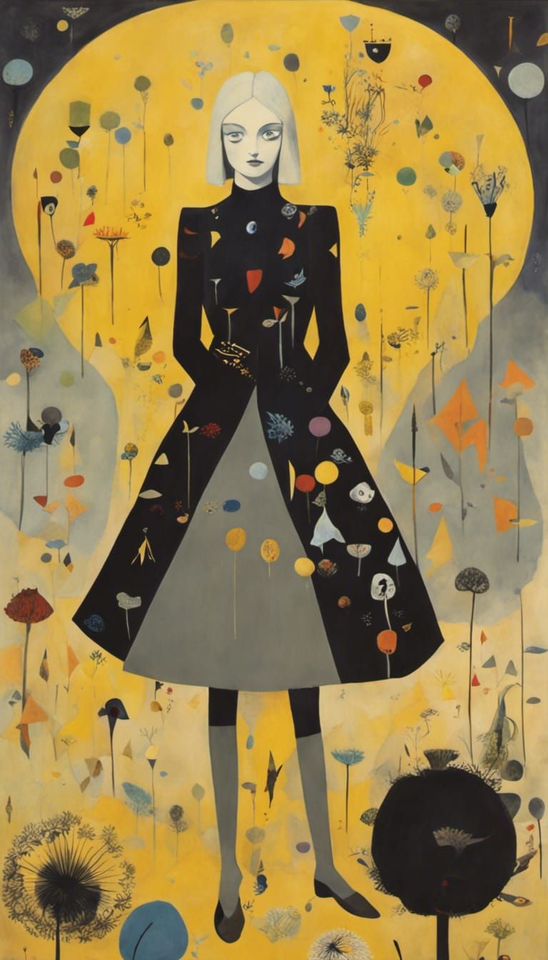 Alice In Wonderland  in a Million Dandelion dreamscape,  mak...