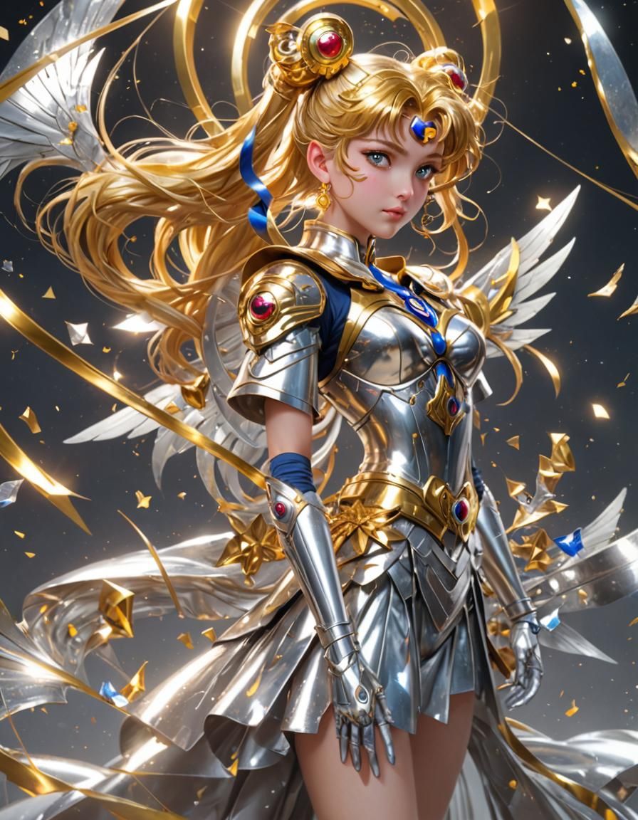 Sailor Moon in Silver Armor, Golden Wings