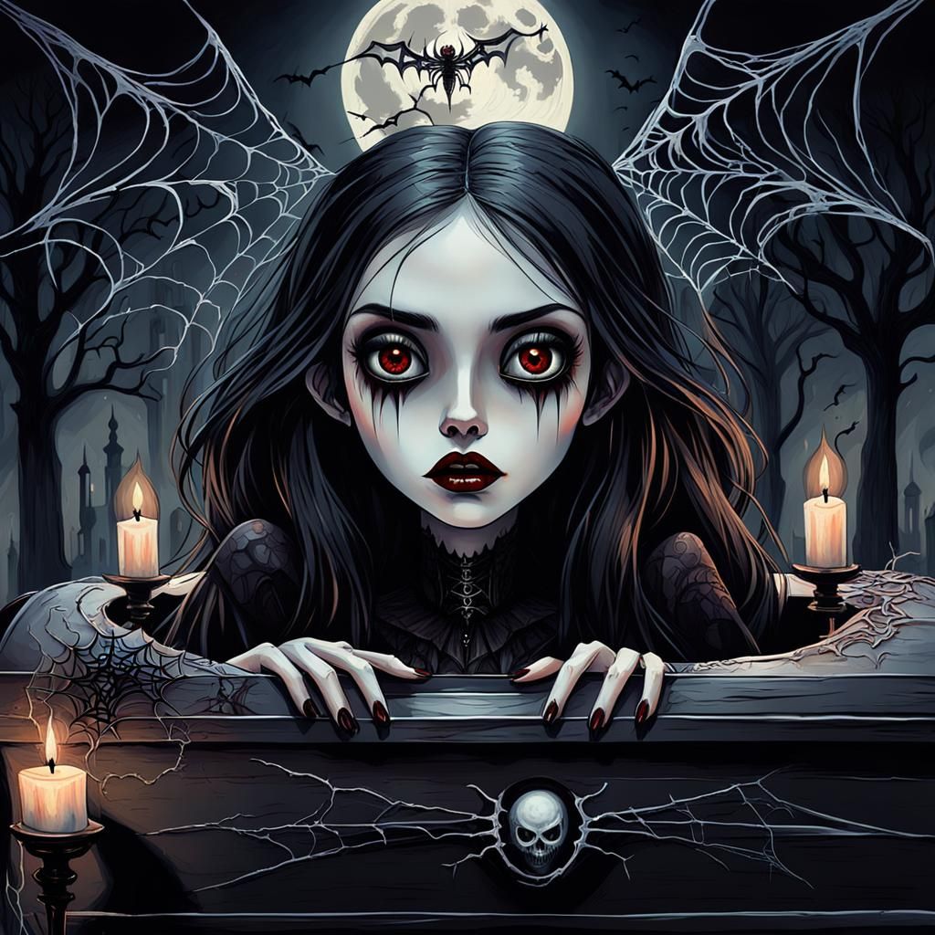 Vampire in her crypt 2