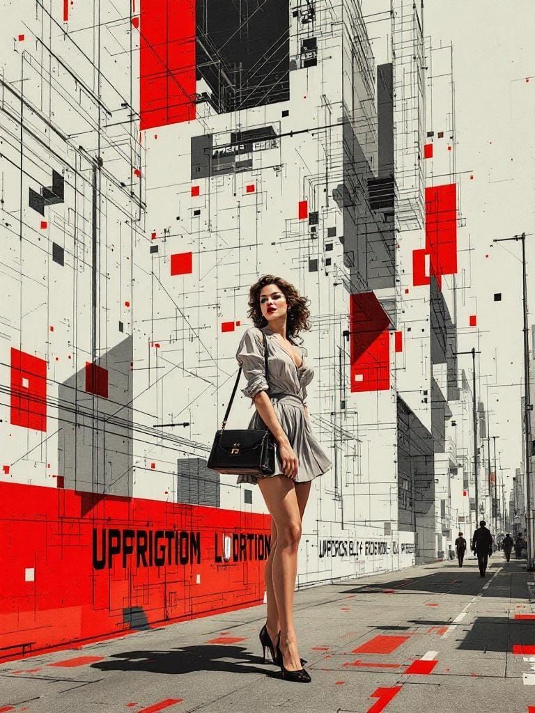 Pin-Up in Soviet Constructivism Style, by Yoji Shinkawa