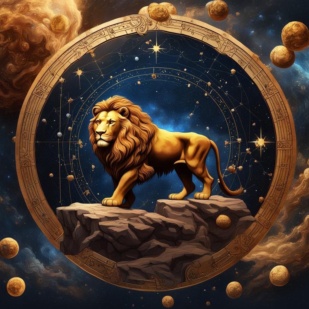 Leo Zodiac Sign as Old Masters Painting