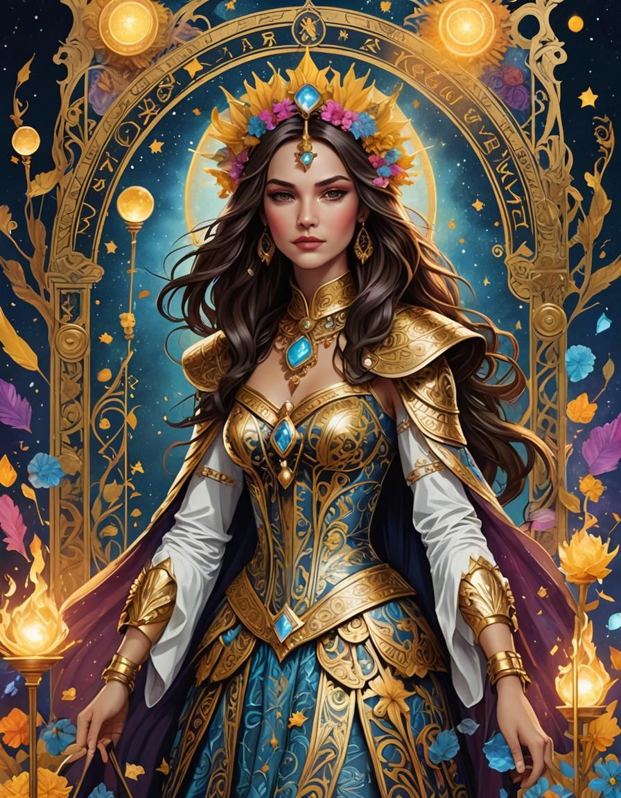 Tarot Art: The Mage Paper Doll Portrait