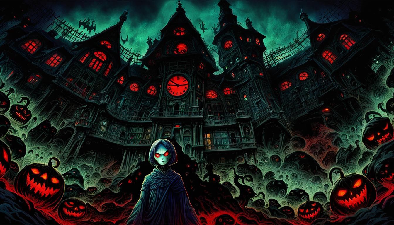 Creepy Anime Dollhouse with Evil Doll Girl