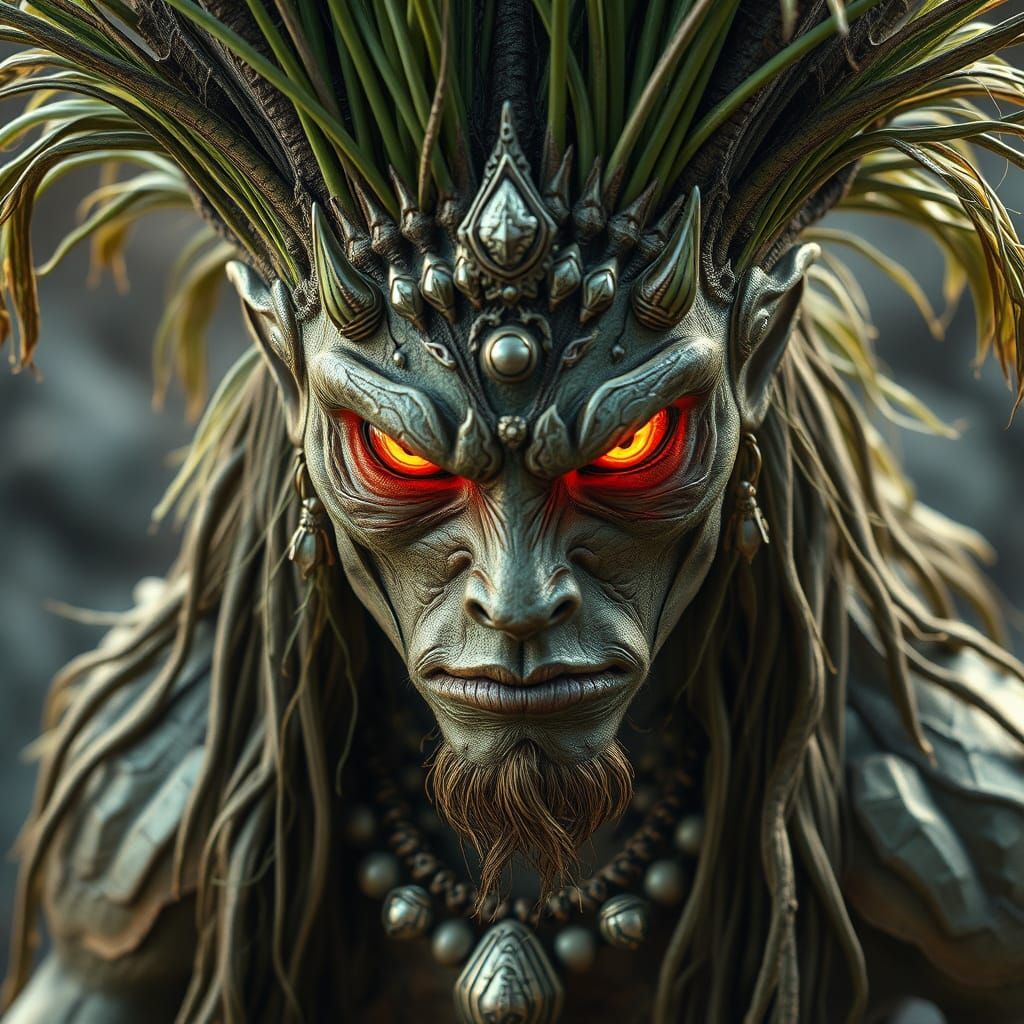 Plant Creature Masterpiece with Prismatic Eyes