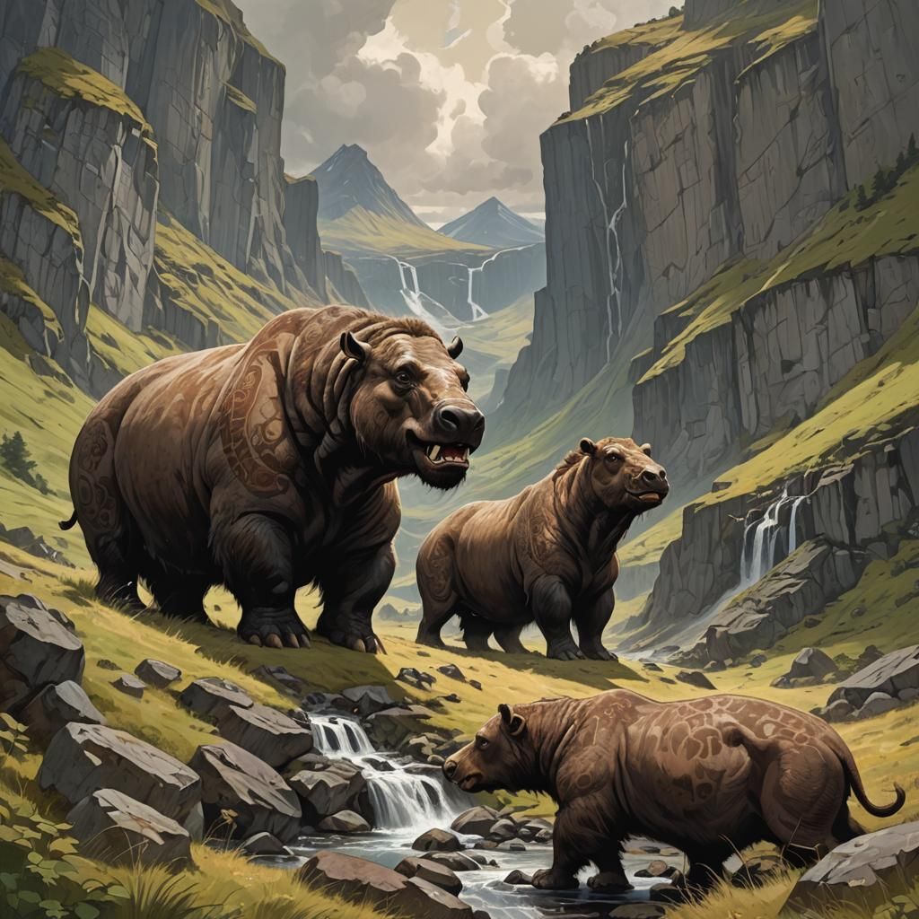 Colossal Beast Roams Scottish Highlands