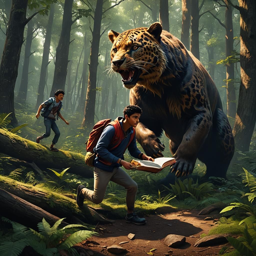 Raghav's Forest Escape: A Matte Painting