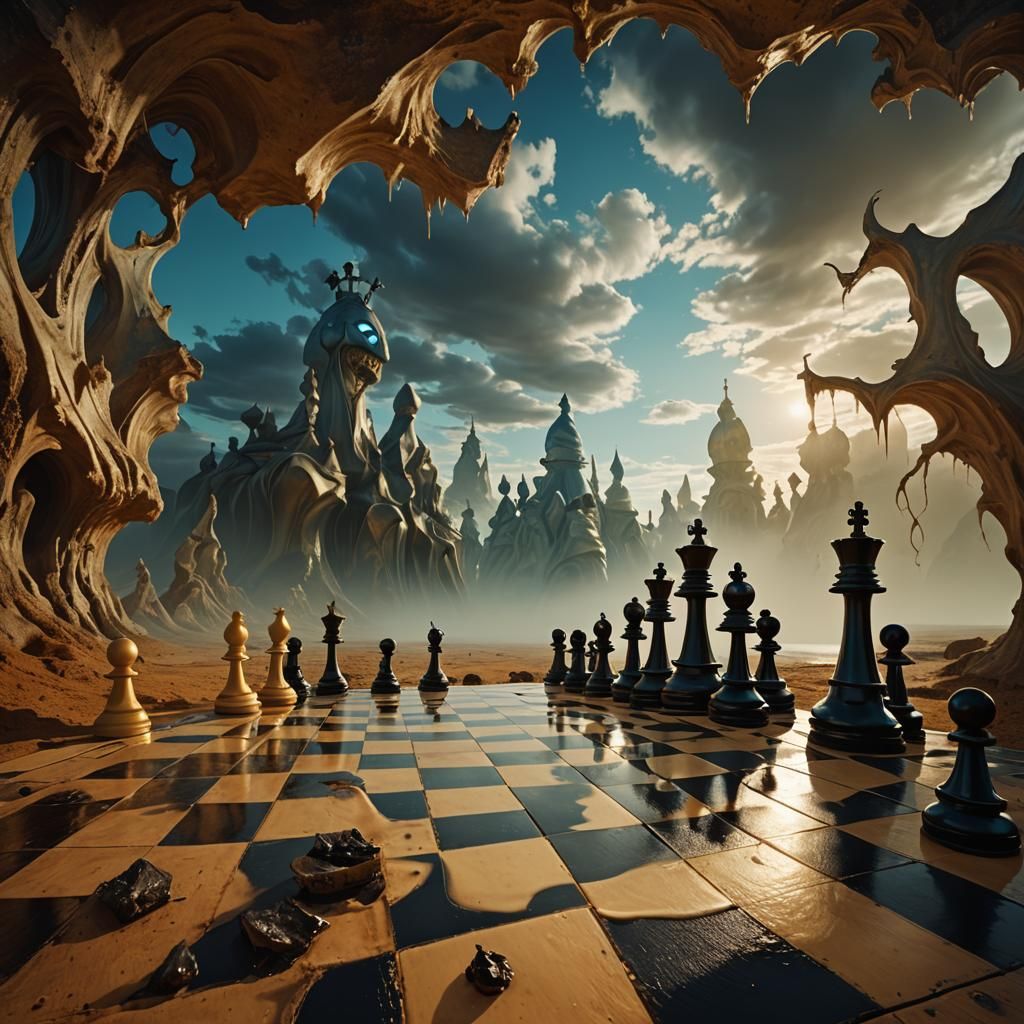 Surreal Unusual Chess Boards Puzzle Art Games Uncanny Valley