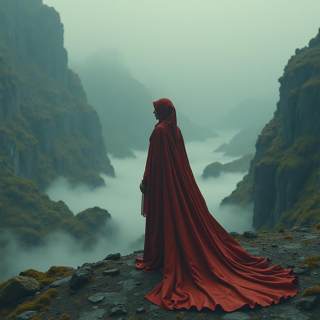 Woman Presents Surreal World: Digital Matte Painting