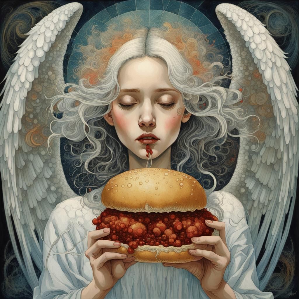 Angel Consumes the Sloppy Joe
