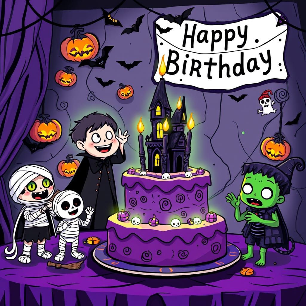 Gothic Vampire Birthday Party With Adorable Monsters