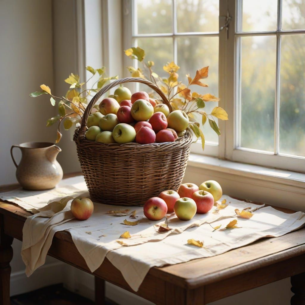 Golden Hour Harvest in a Quaint Cottage
