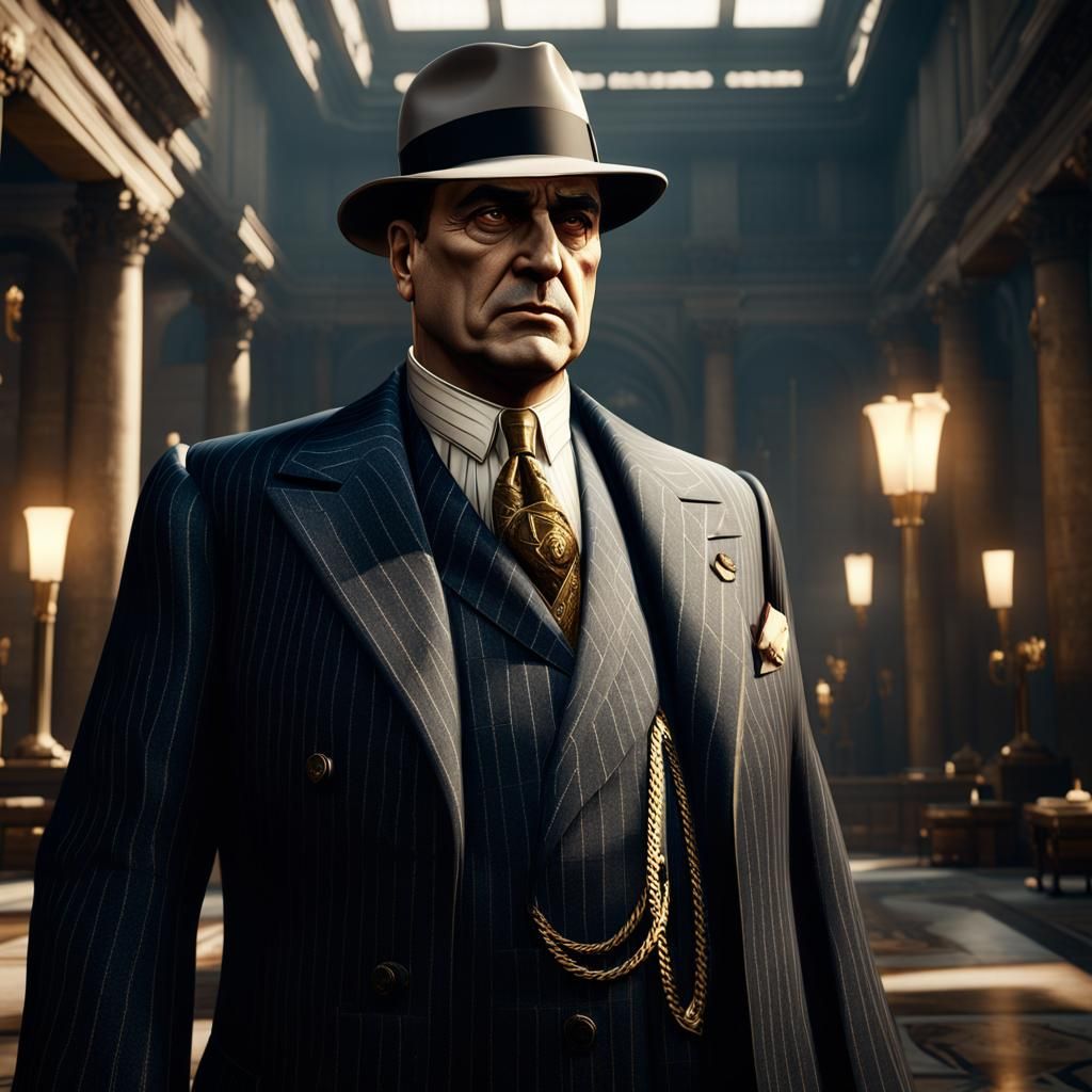 Al Capone as Roman Emperor: 3D Game Art