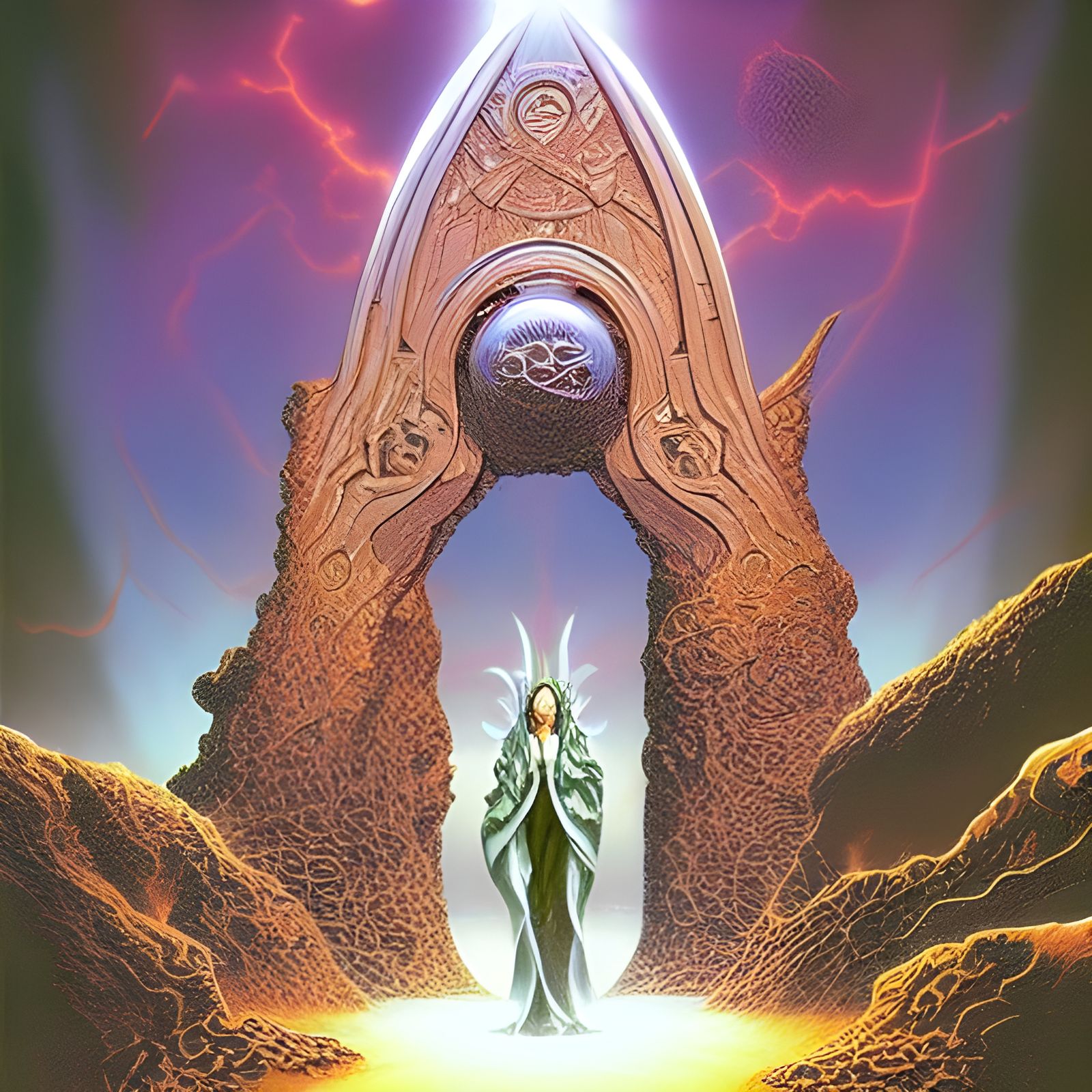 Dimensional Gateway in Comic Book Style