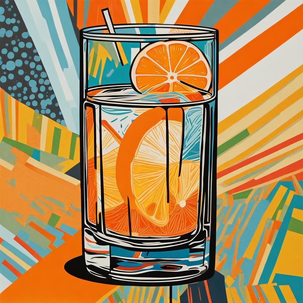 Inspiring Spritz Cocktail in Pop Art Style