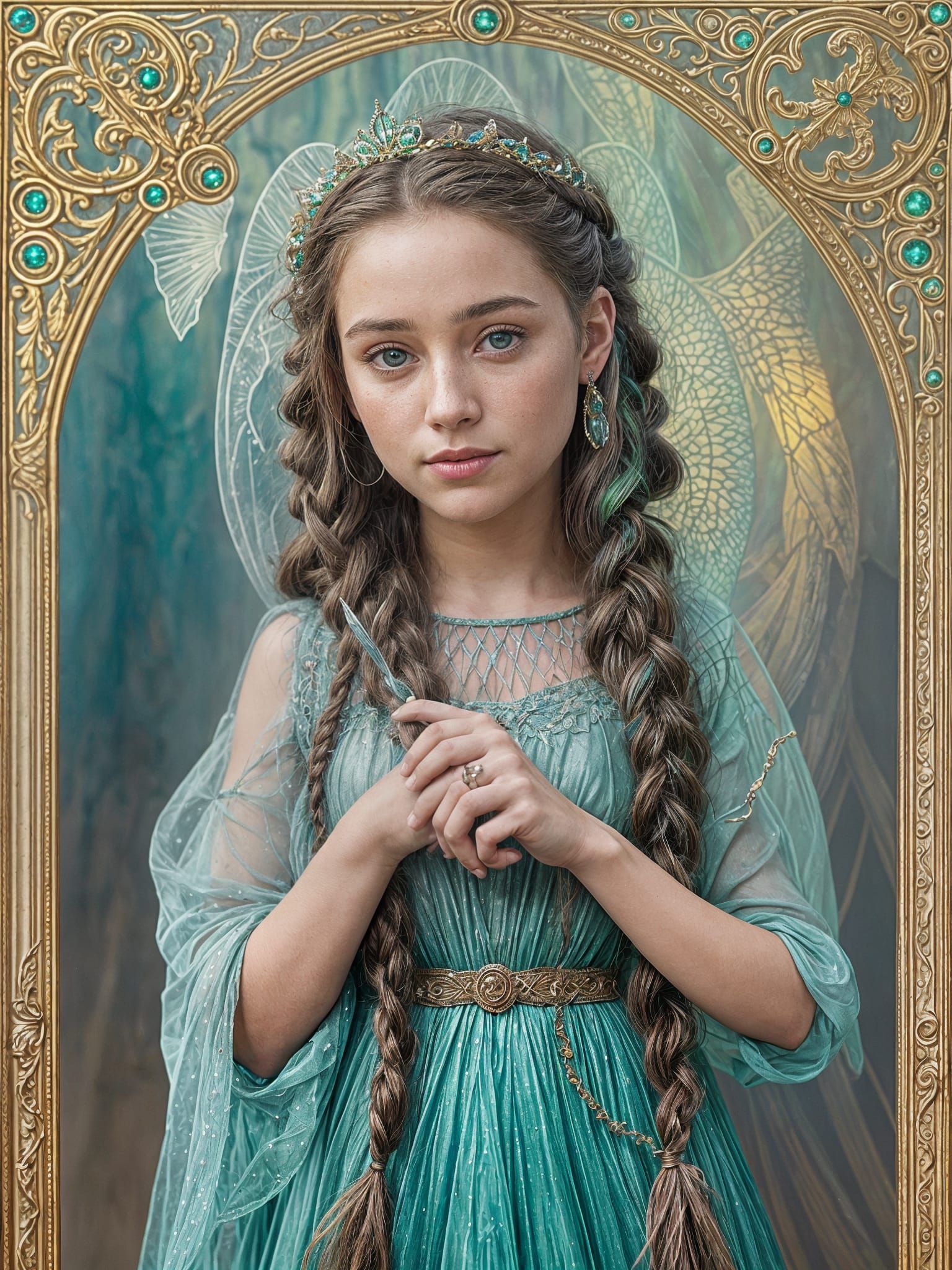 Bioluminescent Fairy Queen with Crystal Tiara