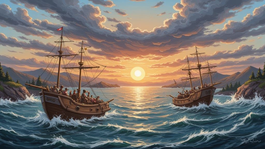 Pirate Character as Impasto Painting