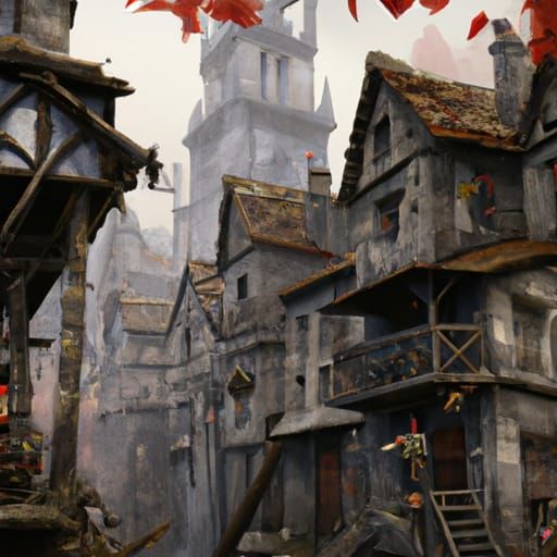 Ravensfall: Spooky Gothic Town in Autumn
