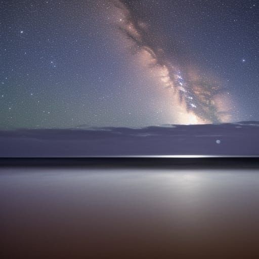 Milky Way and Planets Reflect in Bioluminescent Ocean