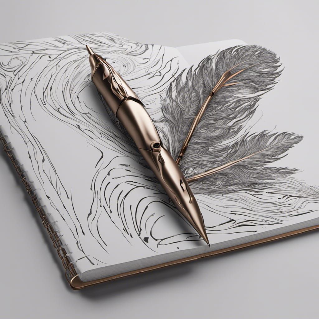 Cyberpunk Quill Pen Creates Holographic Ink