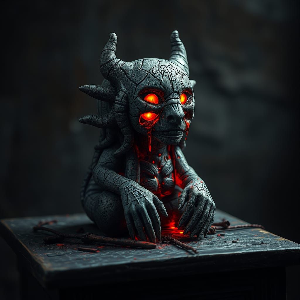 Cursed Idol of Dark Magic and Evil