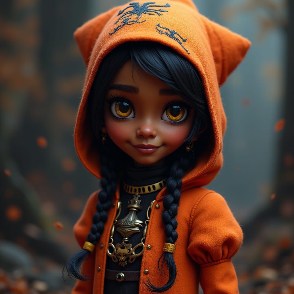 Sasha Obama in Detailed Halloween Fantasy Costume