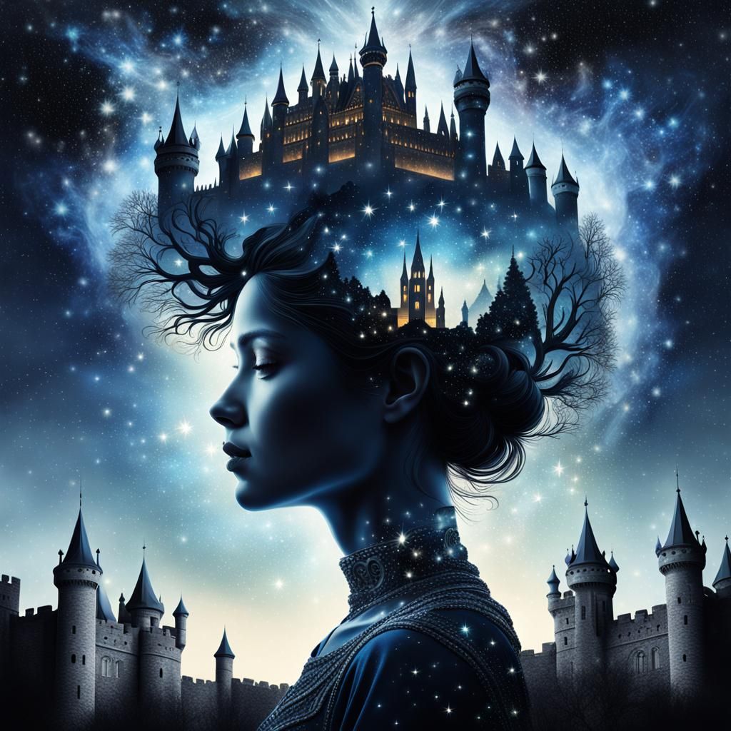 brightly shining stars and casltes