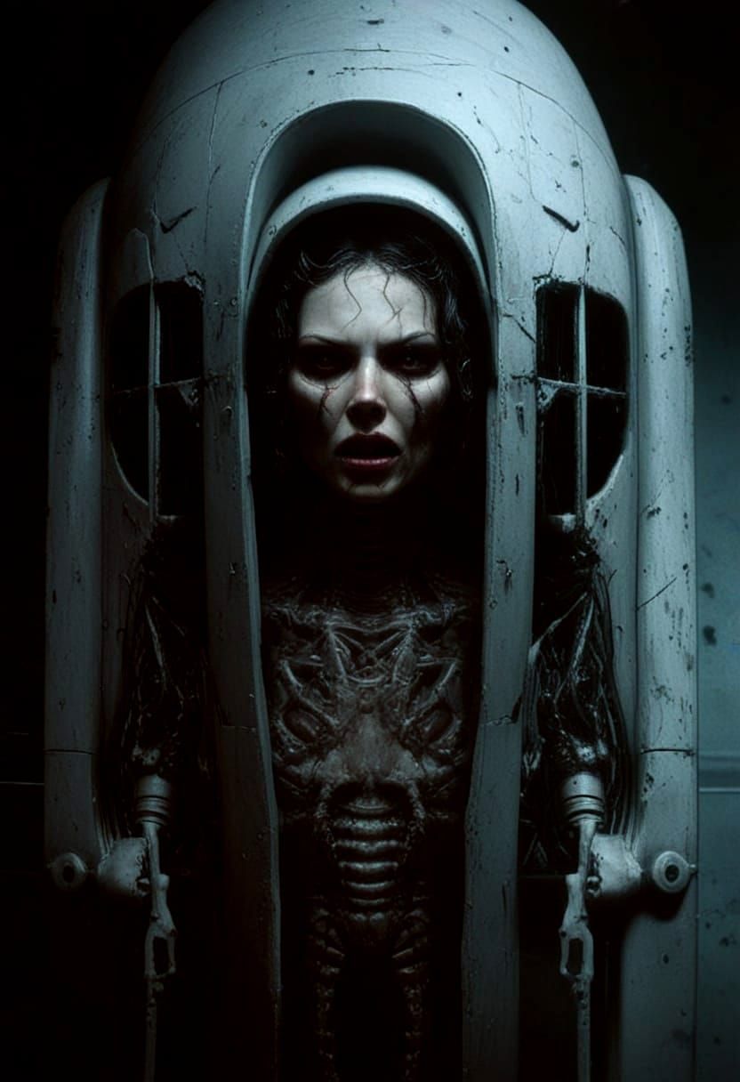 Dark Abstract Sci-Fi Horror: Grotesque Otherworld