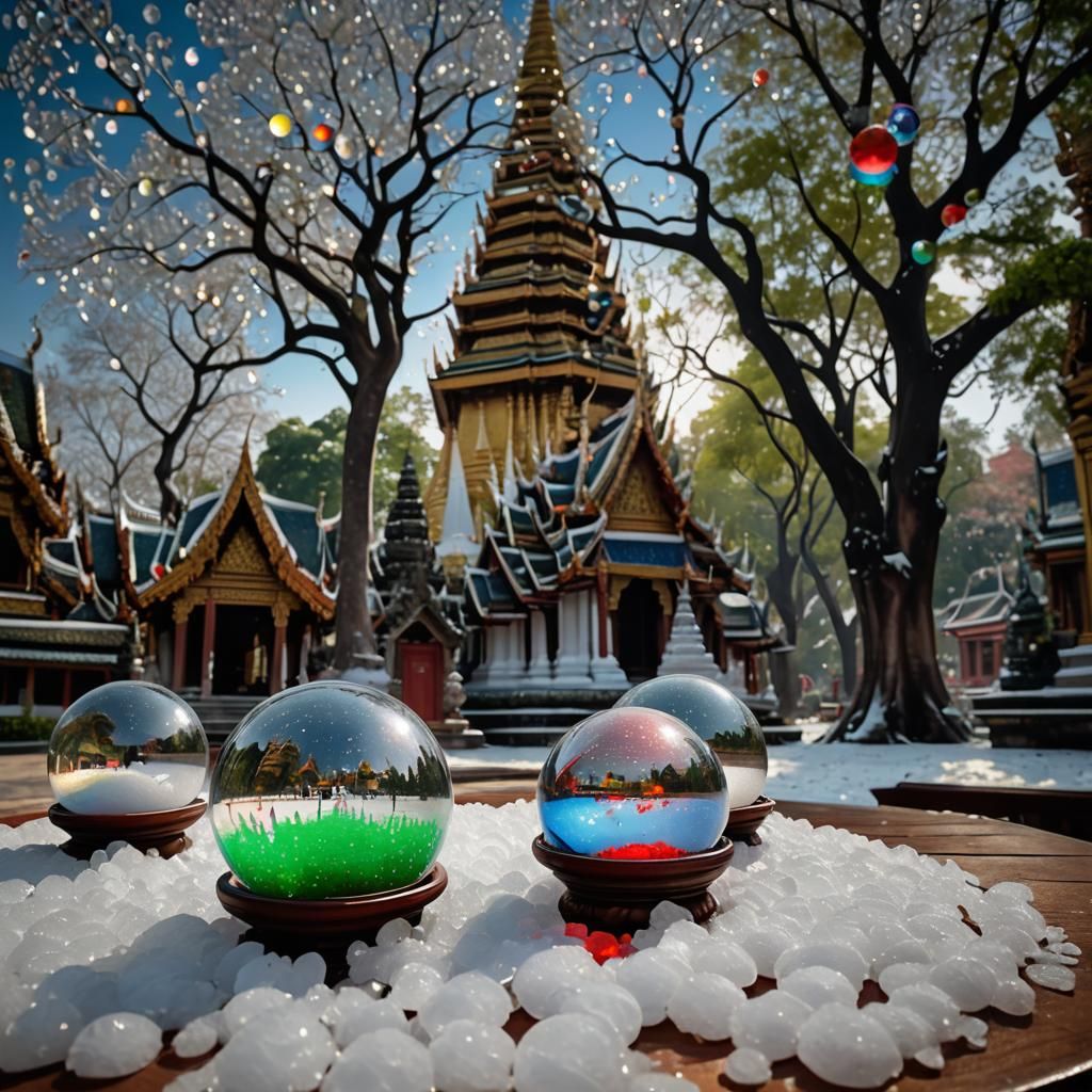 "Snow falling in Thailand 2"