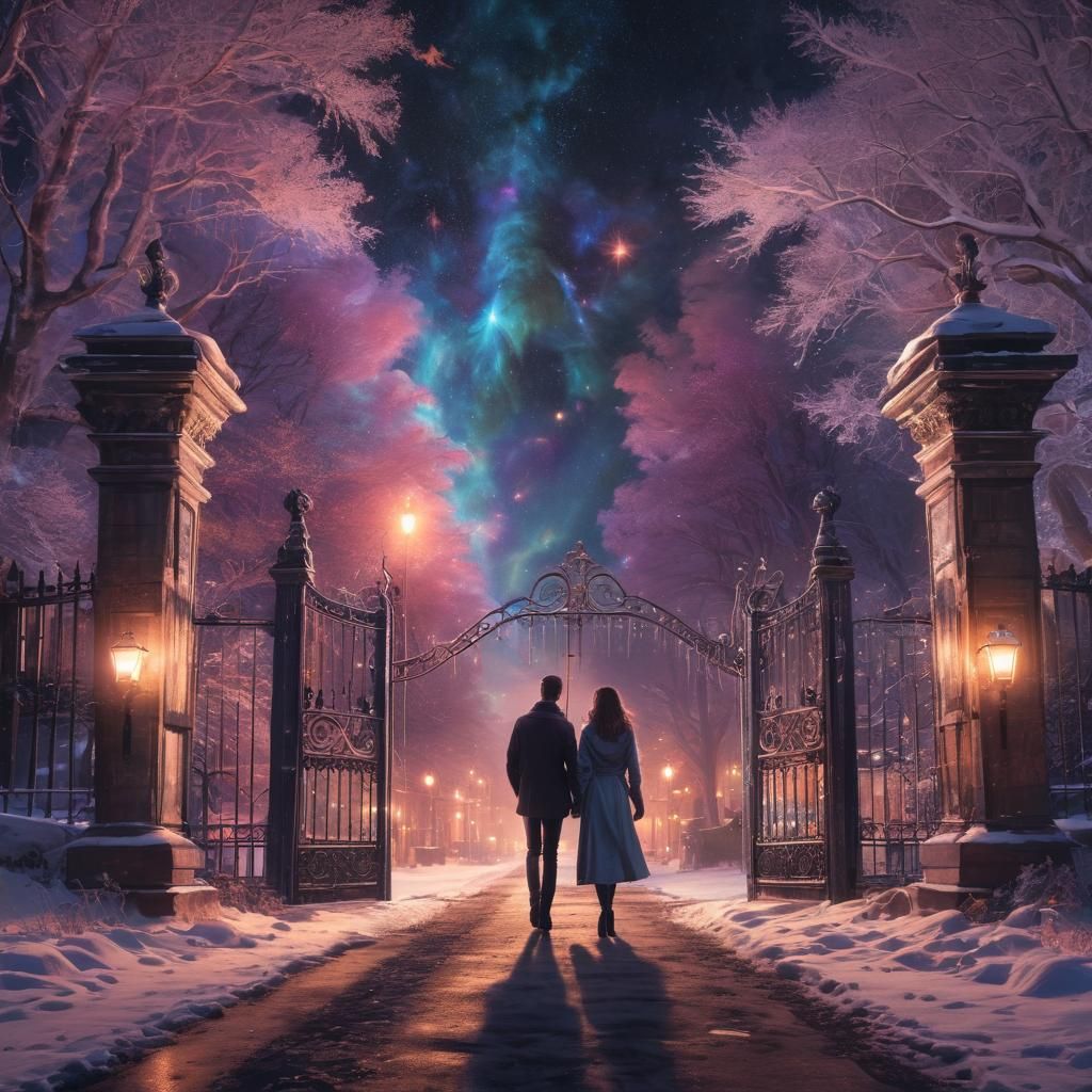 Ethereal Cosmic Gates on a Winter's Night