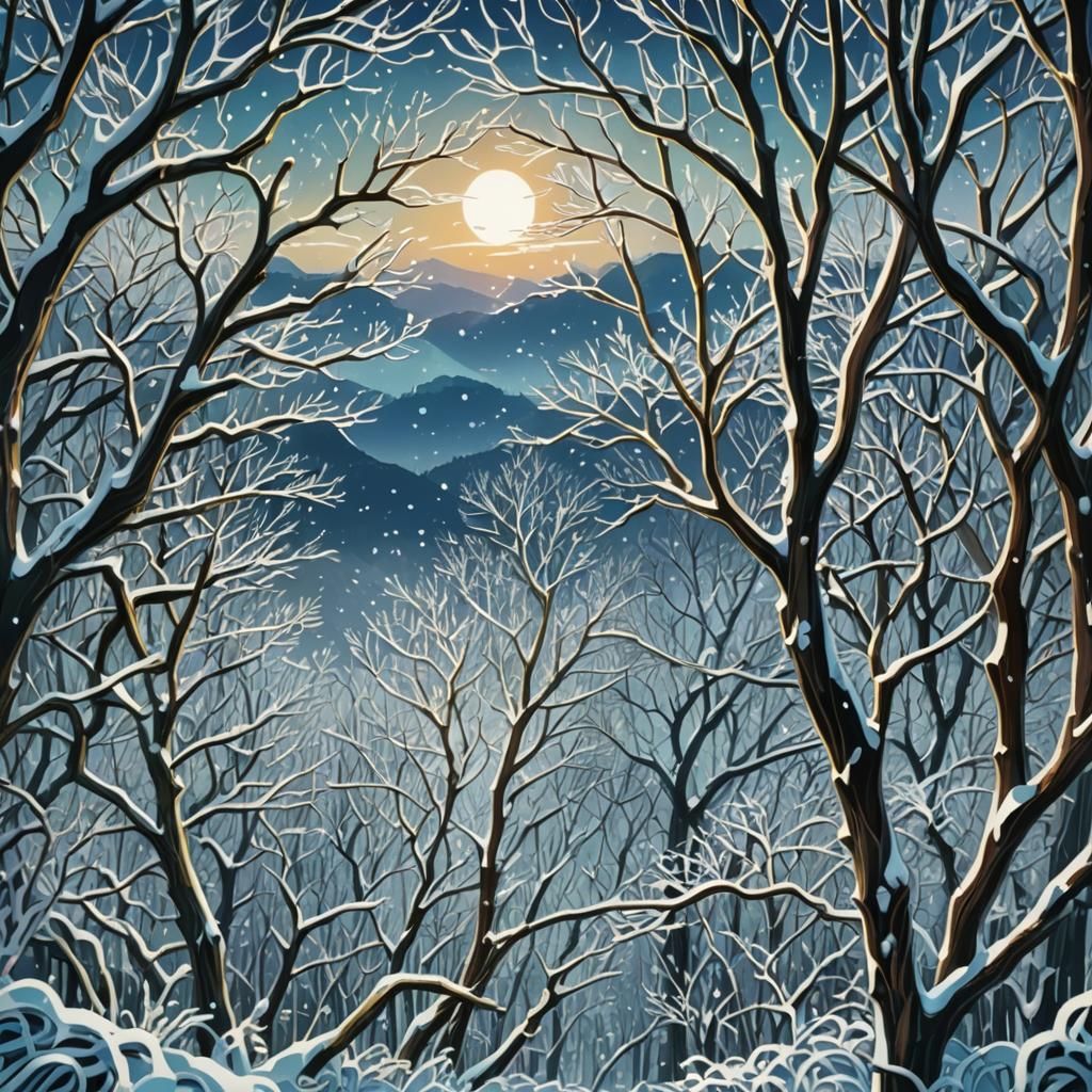 Ice Storm Beauty in DMT Zentangle Art