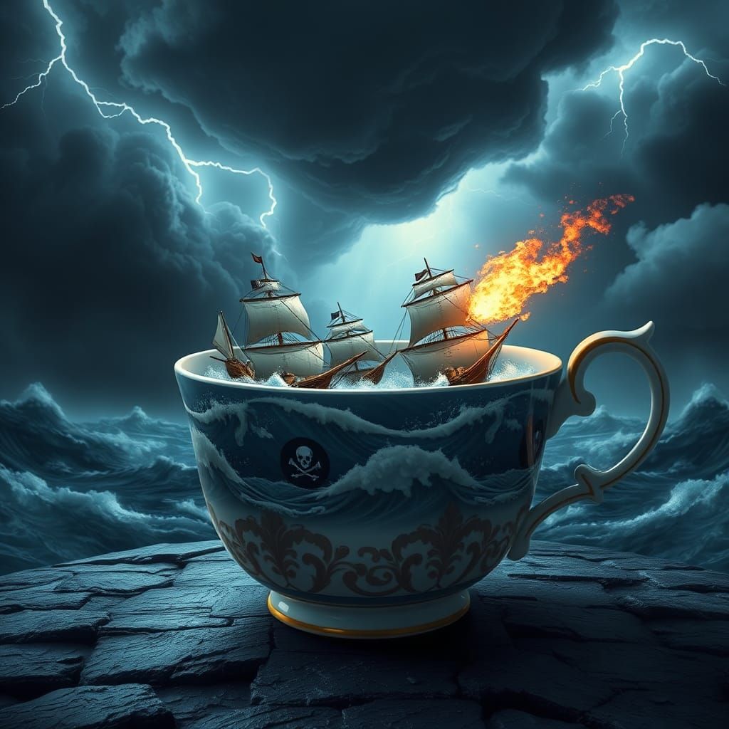 Tempestuous Tea Cup: Pirate Battle in Miniature