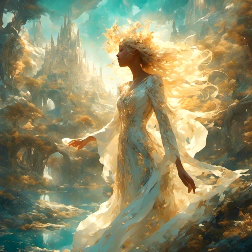 Ethereal Figures in a Surreal Fantasy Art Style