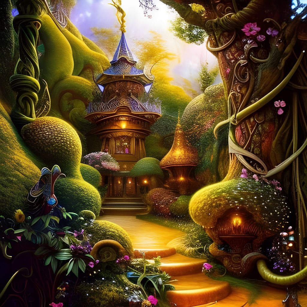 Ornate Treehouse in Rococo Style