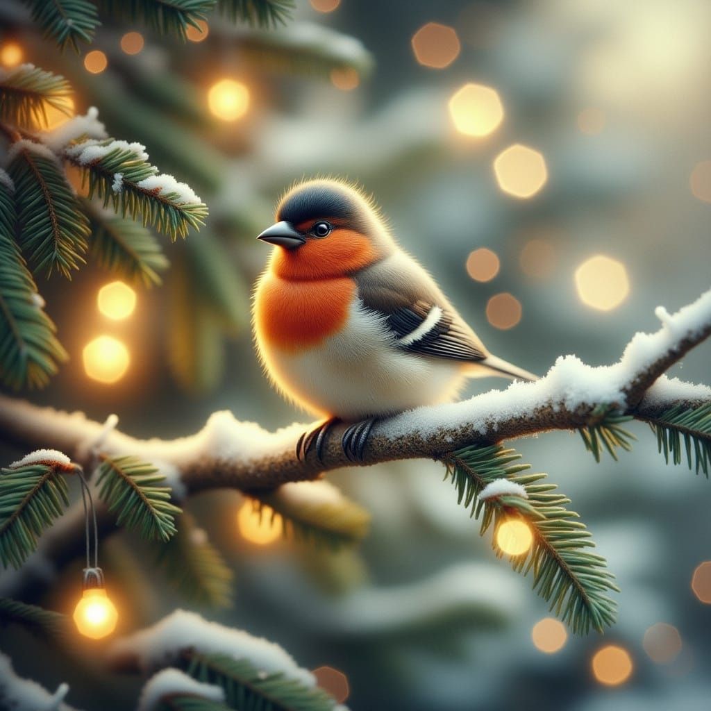 Whimsical Victorian-Style Christmas Ornament as Digital Wate...