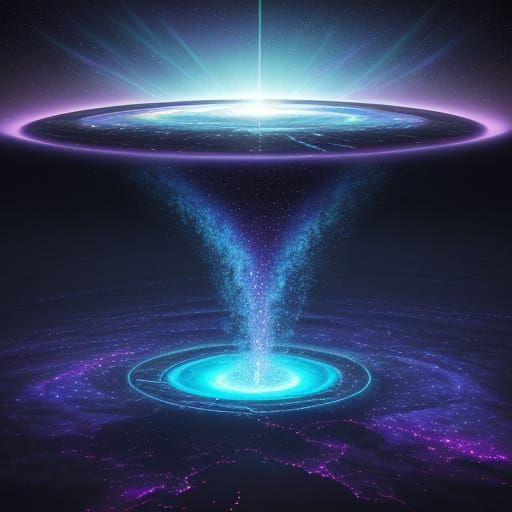 Ethereal Lava Lamp Portal in a Multiverse Sky