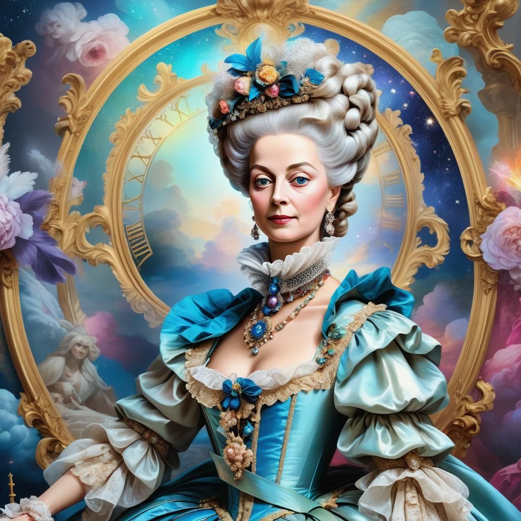 Baroque Queen Marie Antoinette in Cosmic Versailles