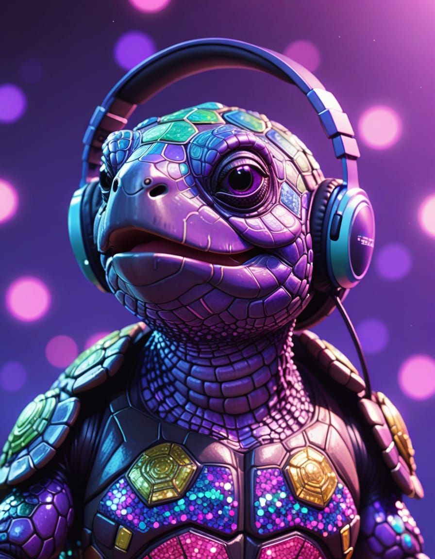 Anime Turtle Singer on Stage in Concert