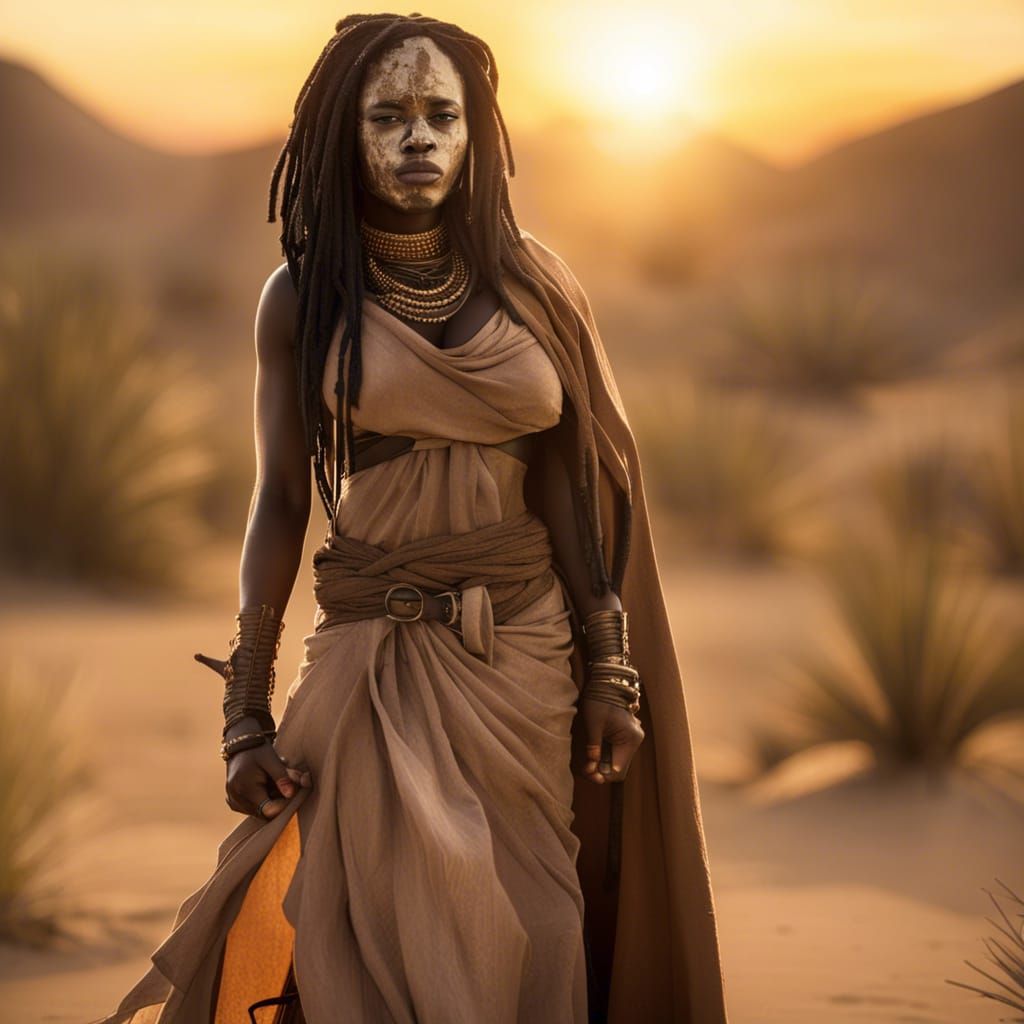Desert Goddess in Dark Fantasy Style