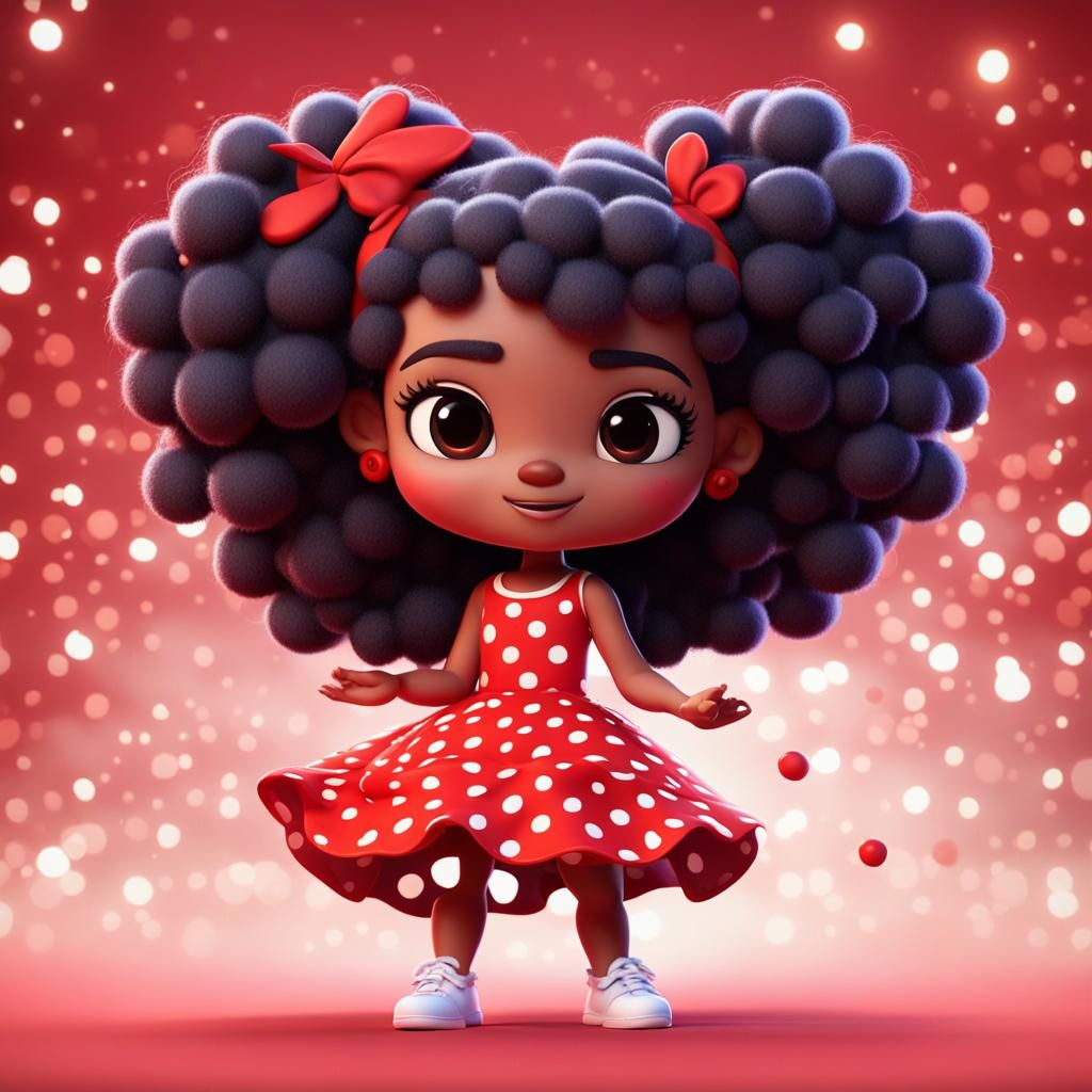 Cute Chibi Fairy Girl in 3D Digital Art Style