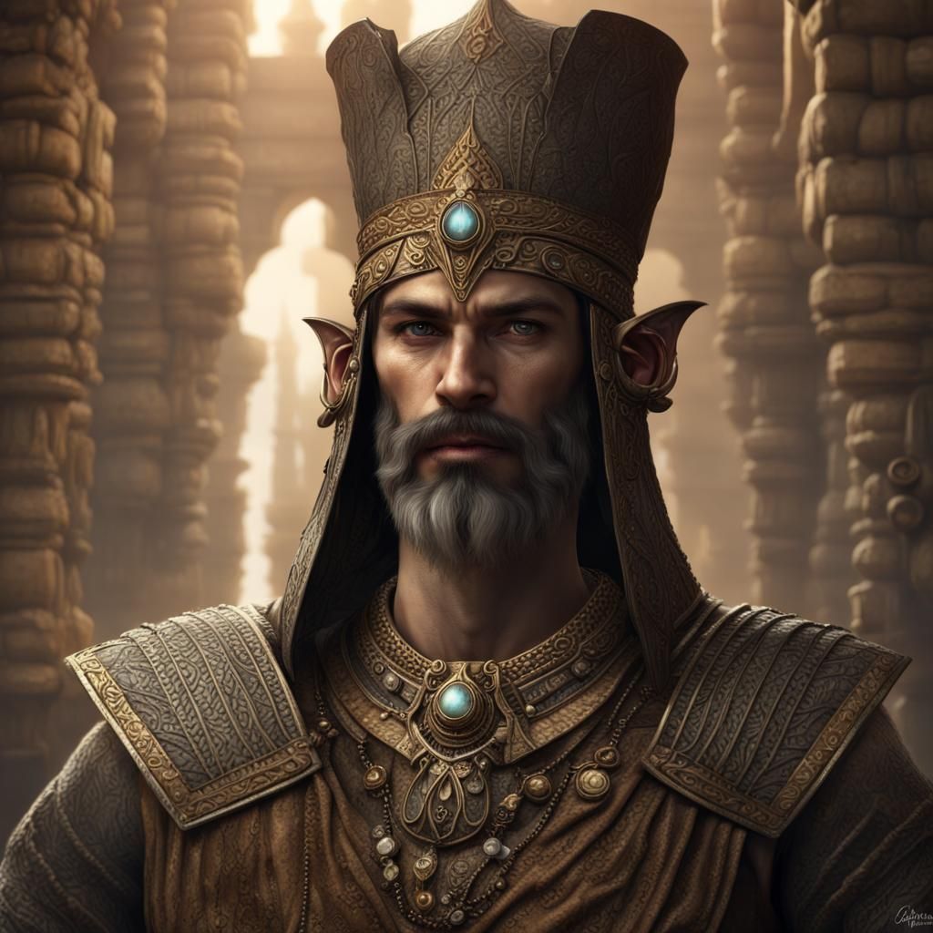 Steampunk Dwemer Portrait with Elven Features