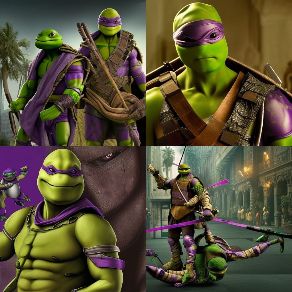 Detailed Digital Painting of Donatello From TMNT